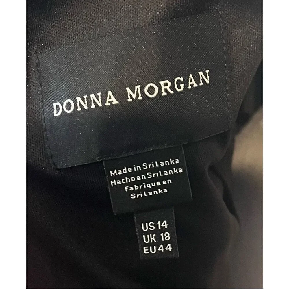 Donna Morgan Women's Flutter Sleeve Crepe Sheath Midi Dress with Keyhole - Picture 7 of 9